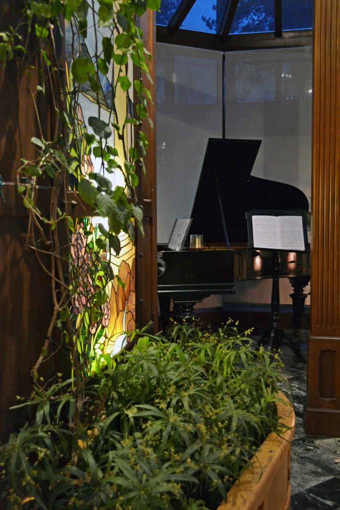 Водопад зимний сад пианино